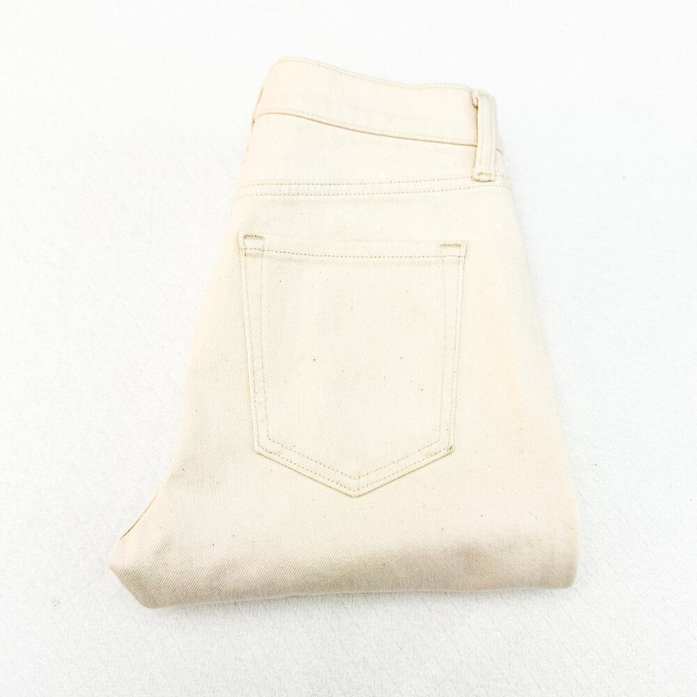Banana Republic High-Rise Crop Boot Cream Denim Jeans Size 26
